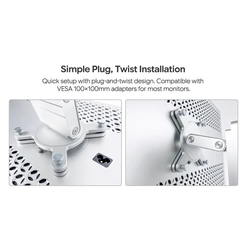 Kuycon Universal VESA Stand - plug and twist installation