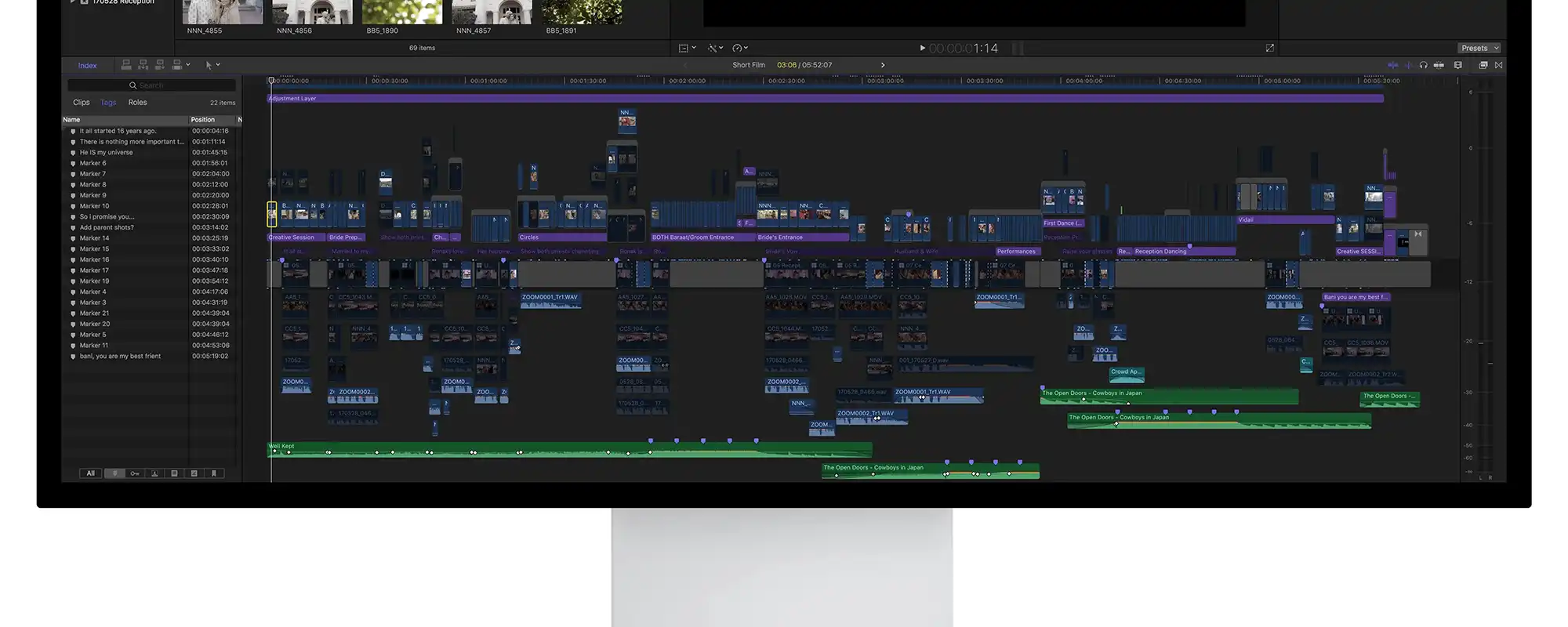 Kuycon-monitor met Final Cut Pro